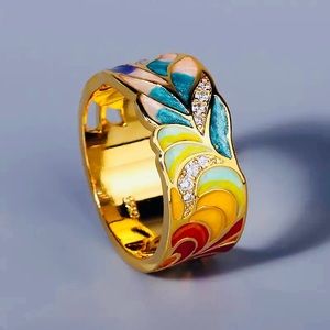 Anthro DOPAMINE Gold Over Silver Enamel Boho Ornament Wide Earrings Jewelry